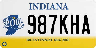IN license plate 987KHA