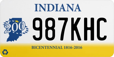 IN license plate 987KHC