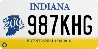 IN license plate 987KHG