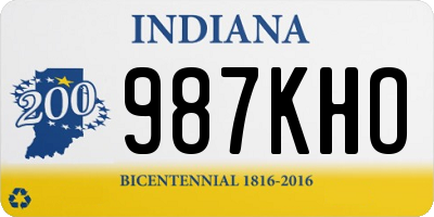 IN license plate 987KHO