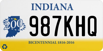 IN license plate 987KHQ