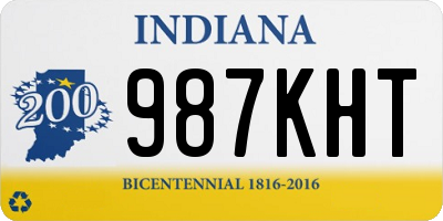 IN license plate 987KHT