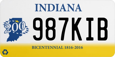 IN license plate 987KIB