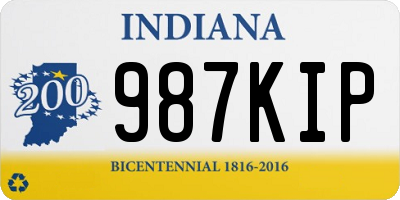 IN license plate 987KIP