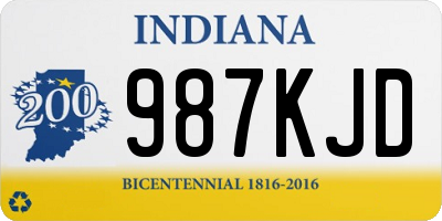 IN license plate 987KJD