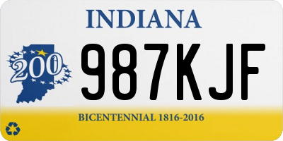 IN license plate 987KJF