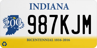 IN license plate 987KJM