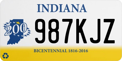 IN license plate 987KJZ