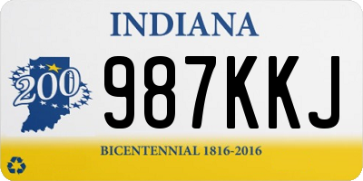 IN license plate 987KKJ