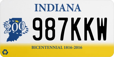 IN license plate 987KKW