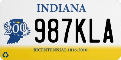 IN license plate 987KLA