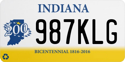 IN license plate 987KLG