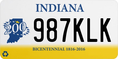 IN license plate 987KLK