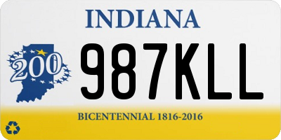 IN license plate 987KLL