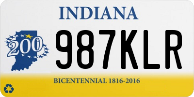 IN license plate 987KLR