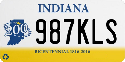 IN license plate 987KLS