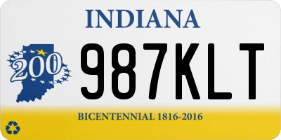 IN license plate 987KLT