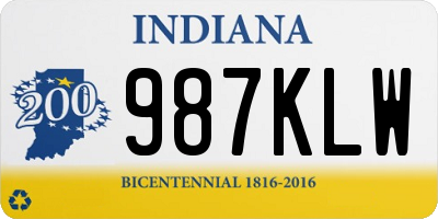 IN license plate 987KLW