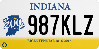 IN license plate 987KLZ