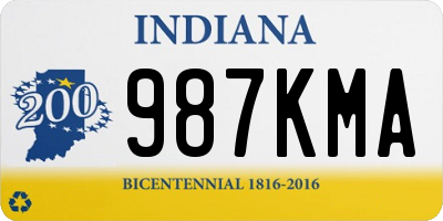 IN license plate 987KMA