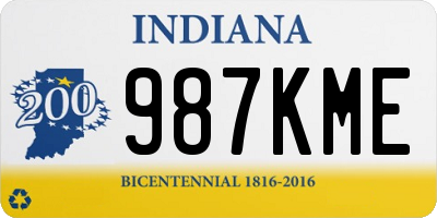 IN license plate 987KME