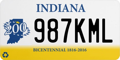 IN license plate 987KML