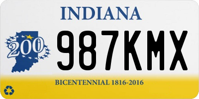 IN license plate 987KMX