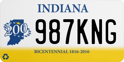 IN license plate 987KNG