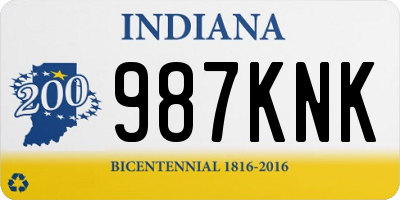 IN license plate 987KNK