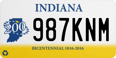 IN license plate 987KNM