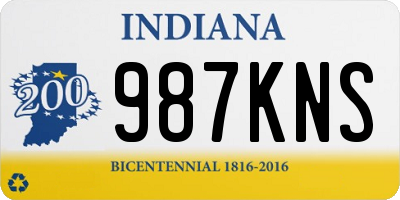 IN license plate 987KNS