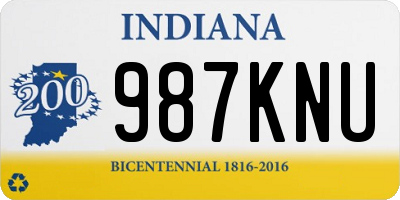 IN license plate 987KNU