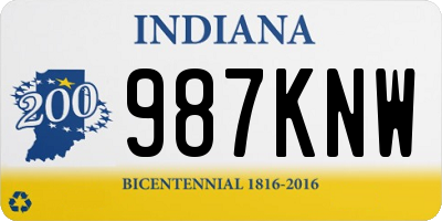 IN license plate 987KNW