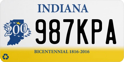 IN license plate 987KPA