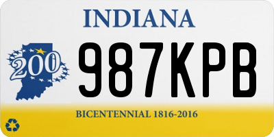 IN license plate 987KPB