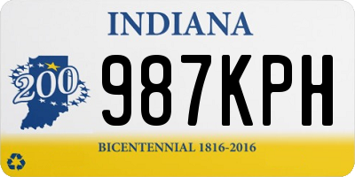 IN license plate 987KPH