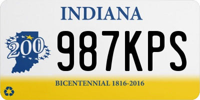 IN license plate 987KPS