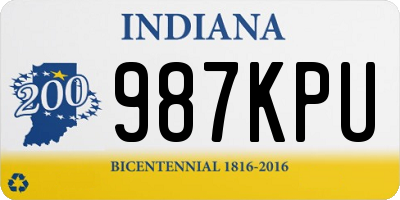 IN license plate 987KPU