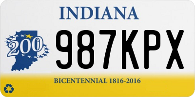 IN license plate 987KPX