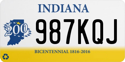 IN license plate 987KQJ