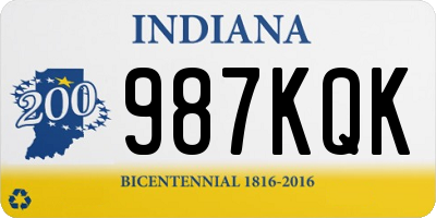 IN license plate 987KQK