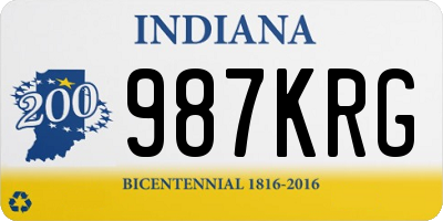 IN license plate 987KRG