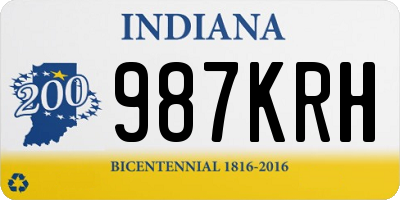 IN license plate 987KRH