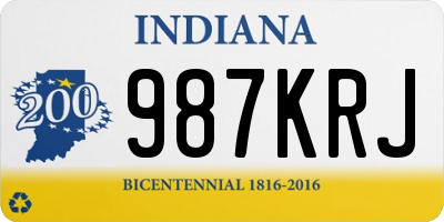 IN license plate 987KRJ