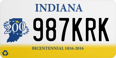 IN license plate 987KRK