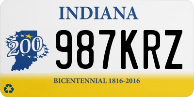 IN license plate 987KRZ