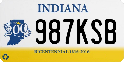 IN license plate 987KSB