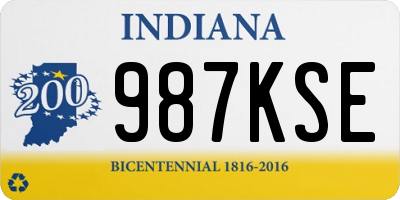 IN license plate 987KSE