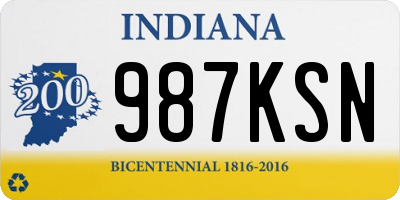 IN license plate 987KSN