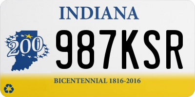 IN license plate 987KSR